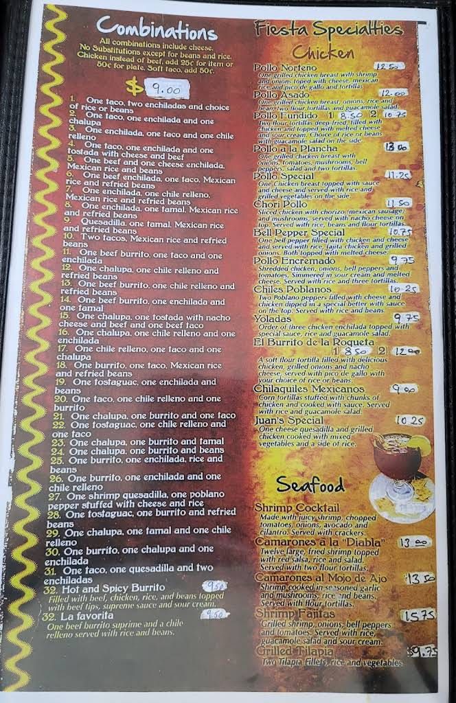 Fiesta Grill Menu 3