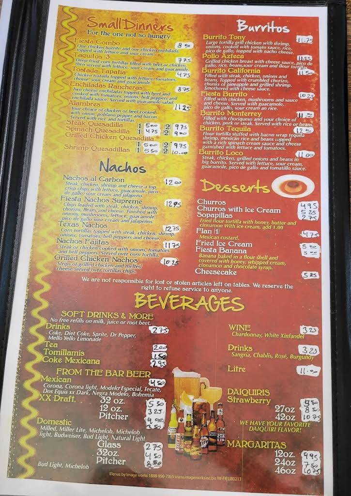 Fiesta Grill Menu 4